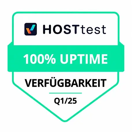 Hosttest.de - Uptime 100% Q1/2025