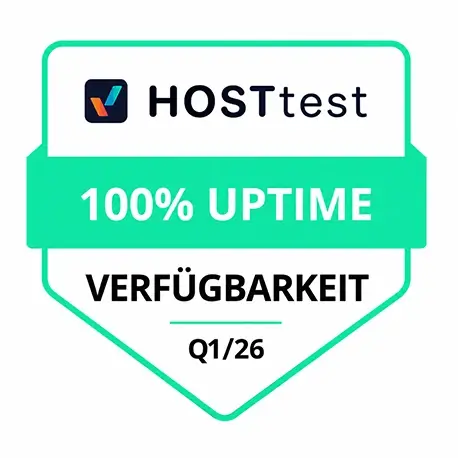 Hosttest.de - Uptime 100% Q1/2026