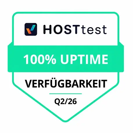 Hosttest.de - Uptime 100% Q2/2026