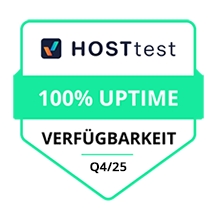 Hosttest.de - Uptime 100% Q4/2025