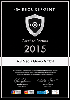 Partnerzertifikat Certified Partner 2015