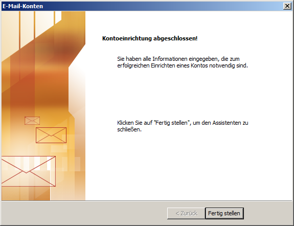 Microsoft Outlook 2003 IMAP Einrichtung Step 7