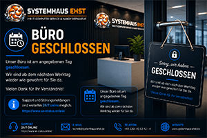 Büro wegen Umbau geschlossen