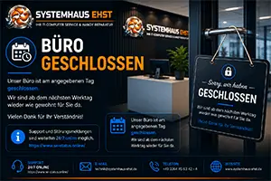 Büro wegen Umbau geschlossen